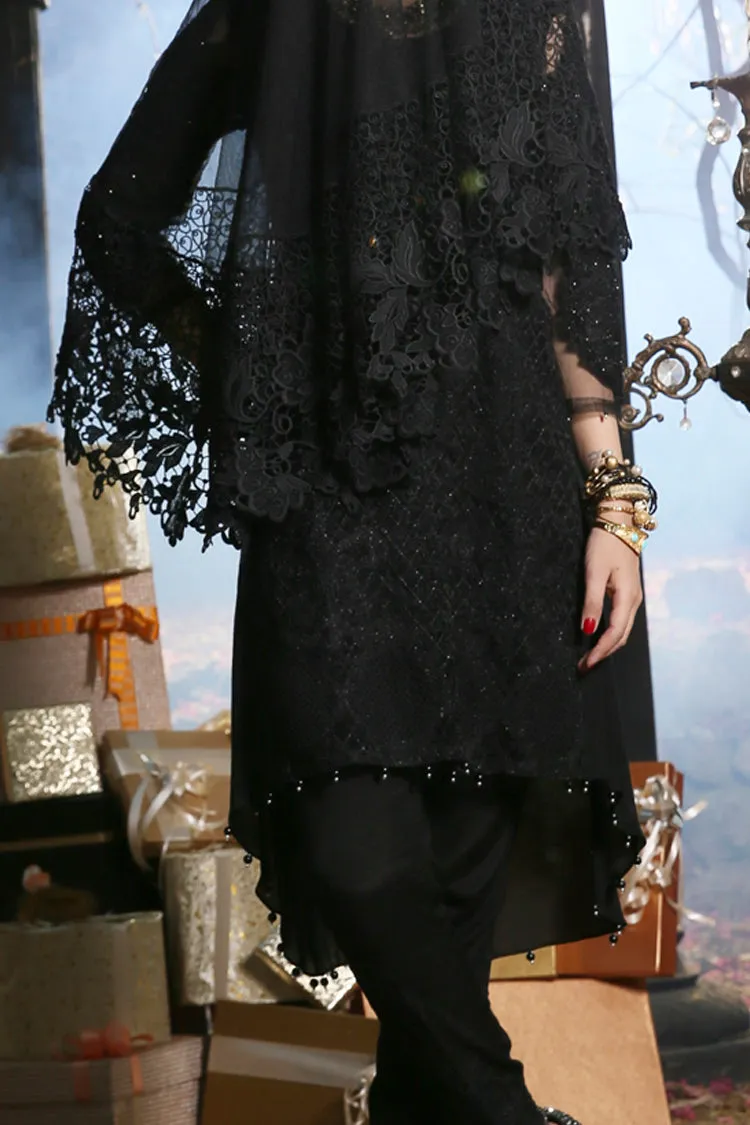 Black 2 Piece Formal Stitched - AL-LS-175