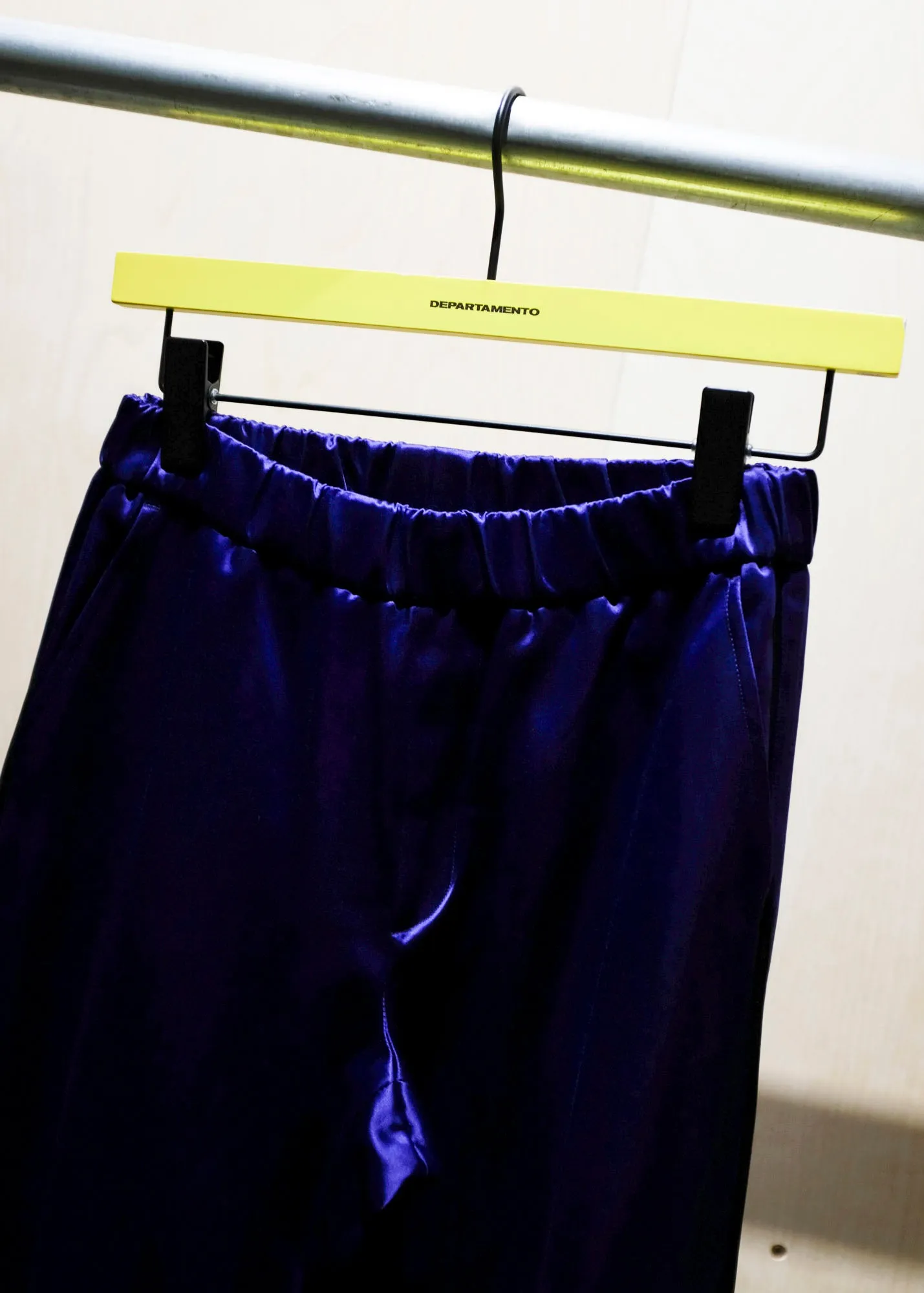 Deep Purple Satin Slim Track Pants