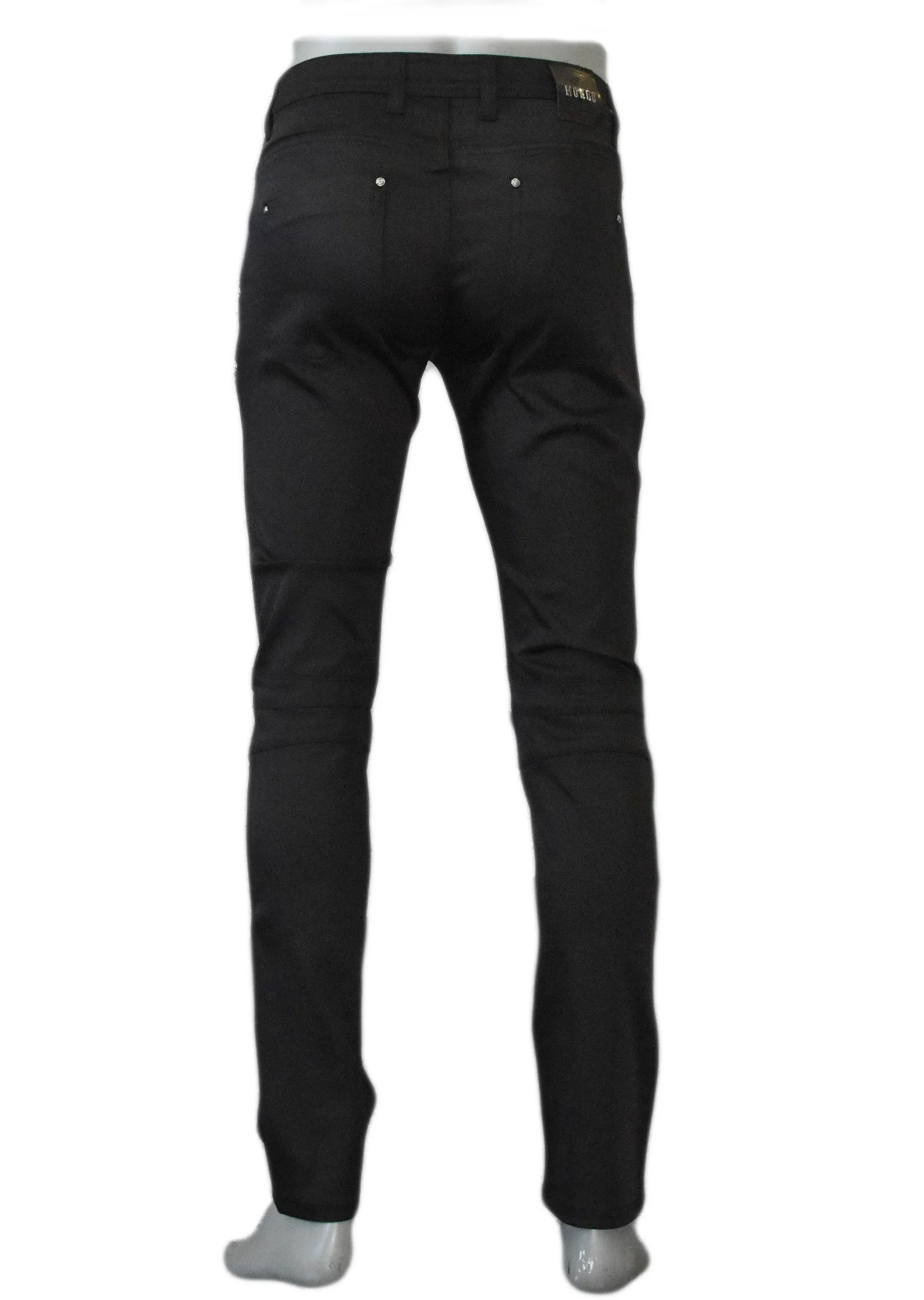 Double Gold Zipper Black Sport Pants