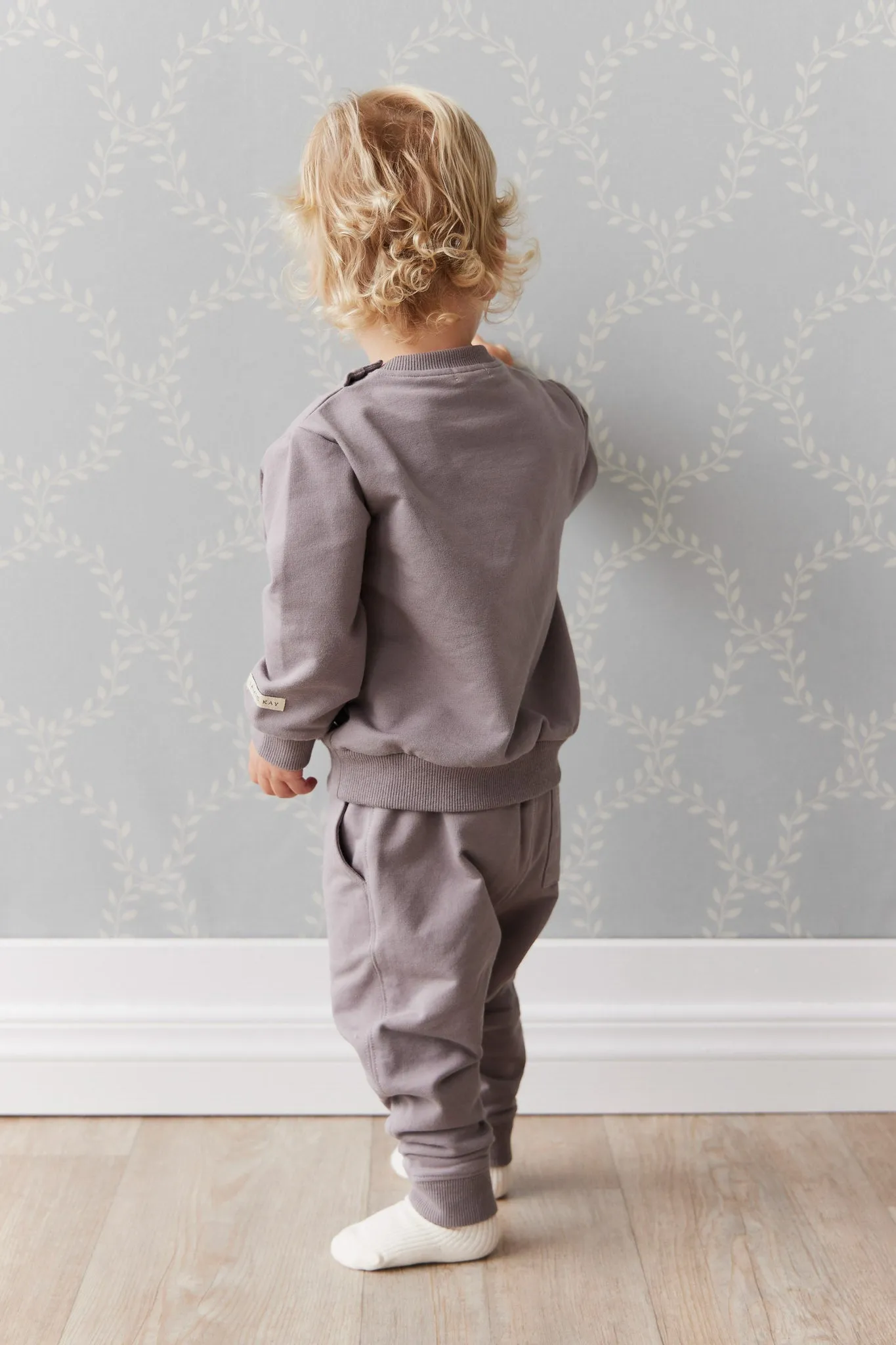 Organic Cotton Jalen Track Pant - Cobblestone