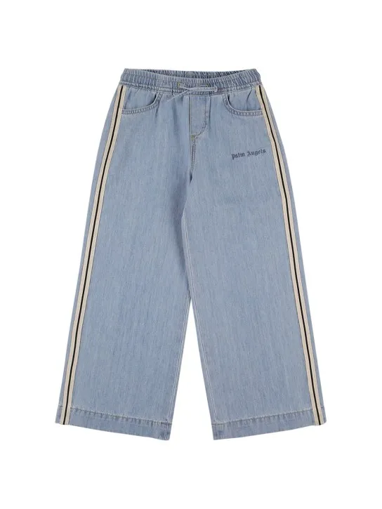 Palm Angels   PA Chambray cotton track pants 