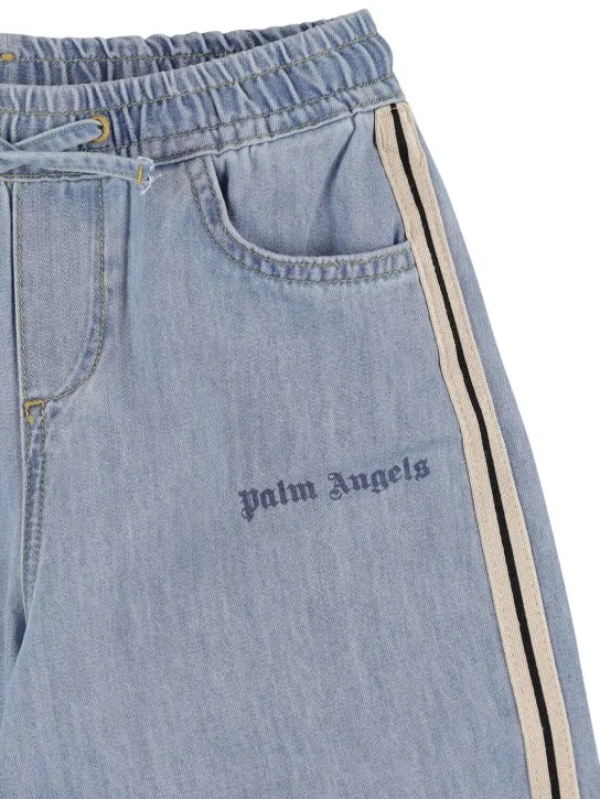 Palm Angels   PA Chambray cotton track pants 