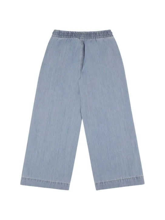 Palm Angels   PA Chambray cotton track pants 