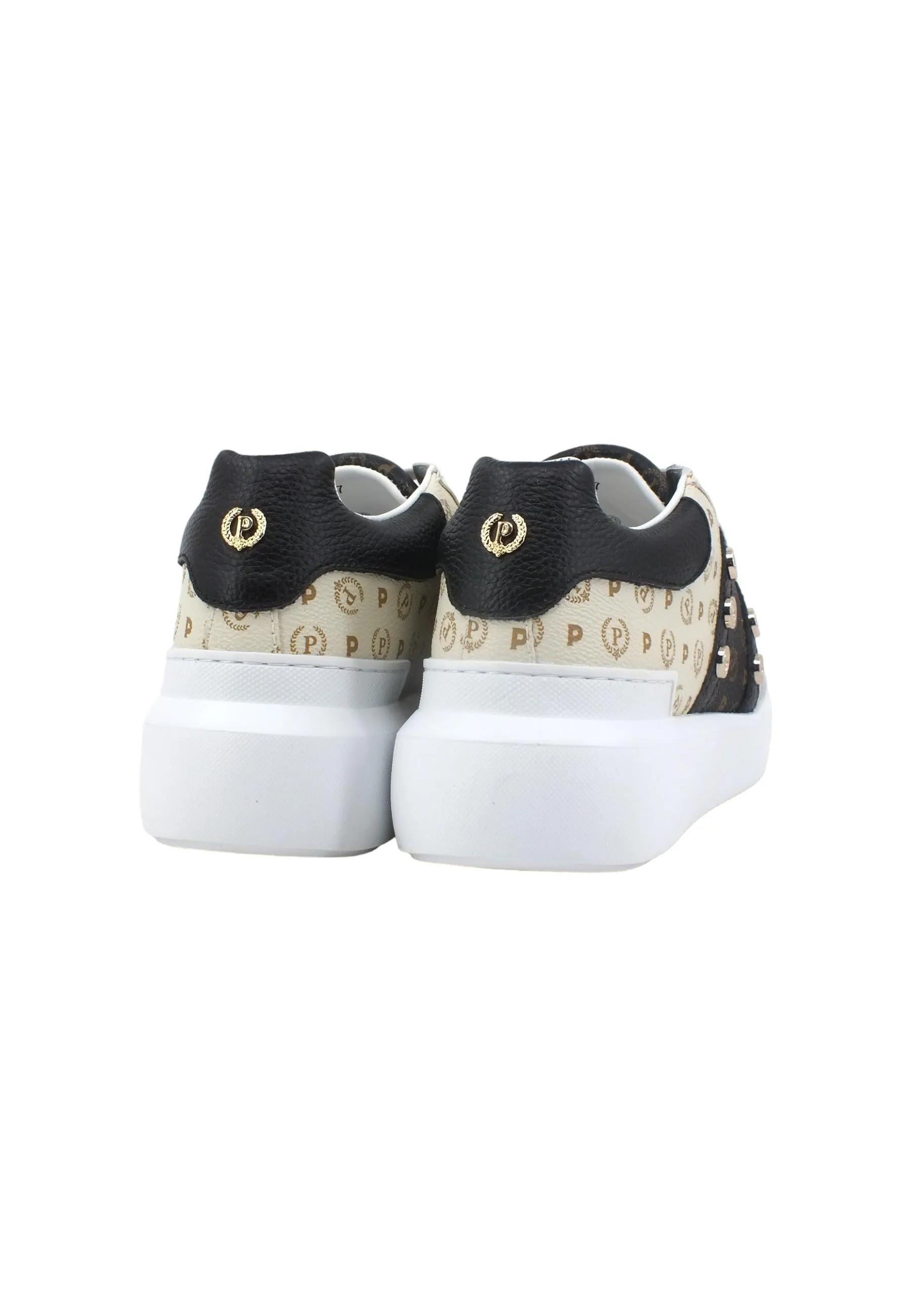 POLLINI Sneaker Donna Bicolor Nero Avorio TA15324G0GQ5300A