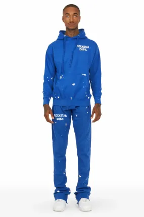 Raffer Royal Blue Hoodie/Super Stacked Flare Track Set
