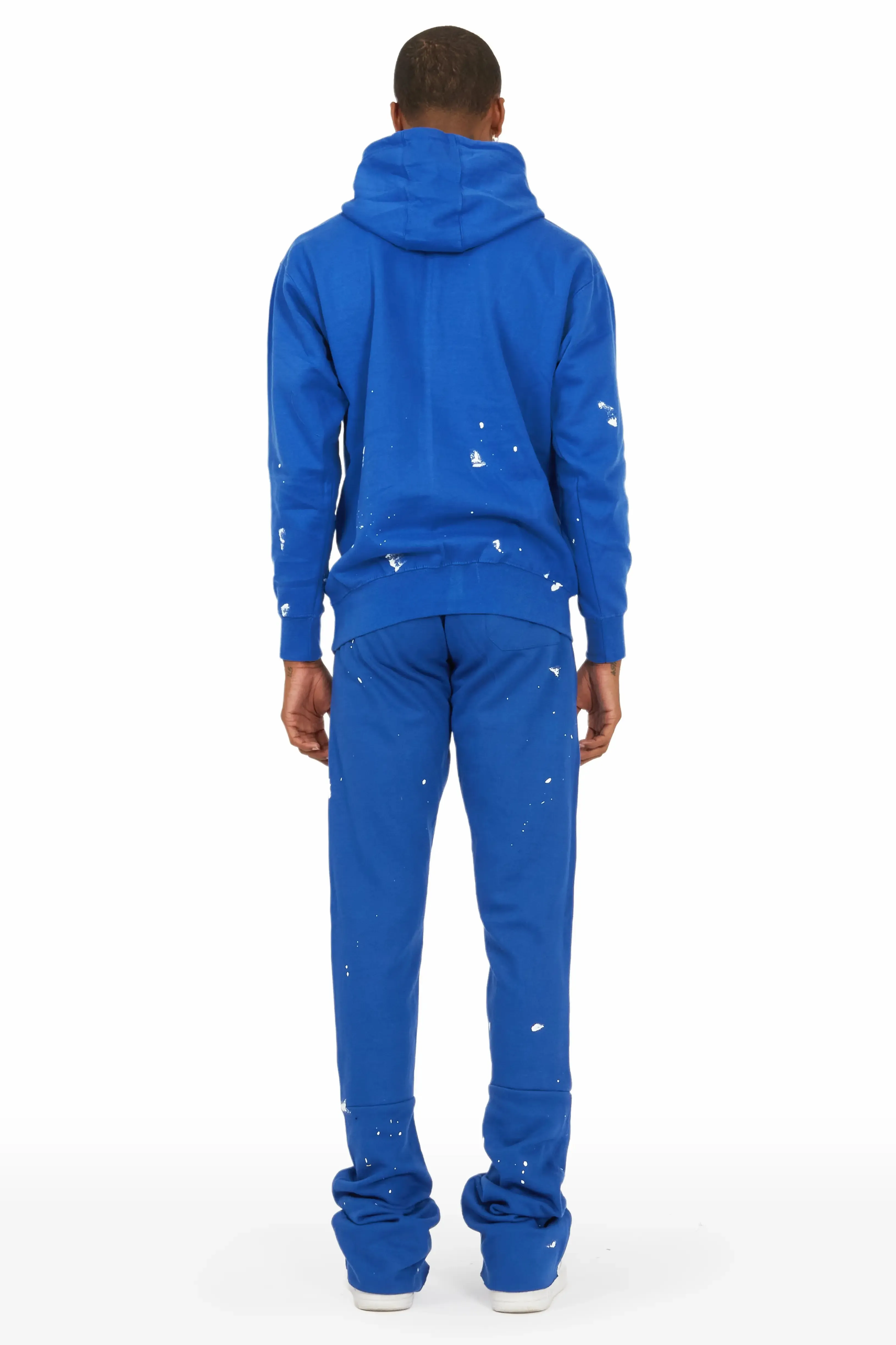 Raffer Royal Blue Hoodie/Super Stacked Flare Track Set