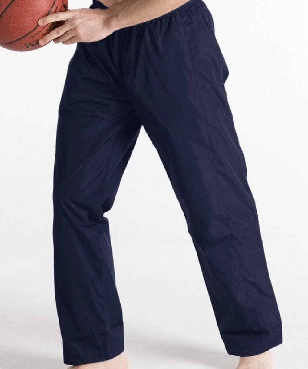 Tall Men's Poly Track Pant, Zip Bottom - BLACK and NAVY - FINAL SALE